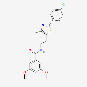 N-{2-[2-(4-chlorophenyl)-4-methyl-1,3-thiazol-5-yl]ethyl}-3,5-dimethoxybenzamide