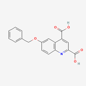 molecular formula C18H13NO5 B2635036 6-(Benzyloxy)quinoline-2,4-dicarboxylic acid CAS No. 250641-16-8