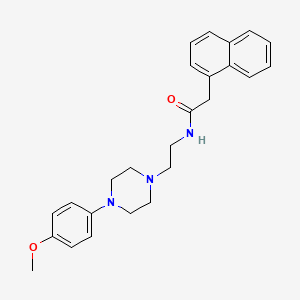 molecular formula C25H29N3O2 B2635046 N-(2-(4-(4-甲氧基苯基)哌嗪-1-基)乙基)-2-(萘-1-基)乙酰胺 CAS No. 1049439-17-9