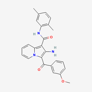 molecular formula C25H23N3O3 B2635050 2-amino-N-(2,5-dimethylphenyl)-3-(3-methoxybenzoyl)indolizine-1-carboxamide CAS No. 903313-09-7