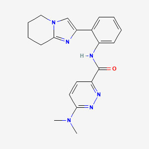 molecular formula C20H22N6O B2635056 6-(dimethylamino)-N-(2-(5,6,7,8-tetrahydroimidazo[1,2-a]pyridin-2-yl)phenyl)pyridazine-3-carboxamide CAS No. 2034568-11-9