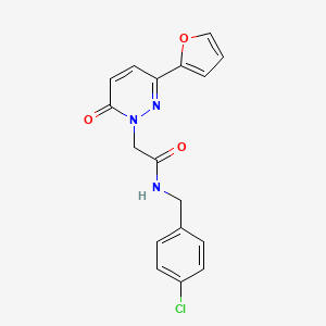 molecular formula C17H14ClN3O3 B2635059 N-[(4-氯苯基)甲基]-2-[3-(呋喃-2-基)-6-氧代哒嗪-1-基]乙酰胺 CAS No. 899752-49-9