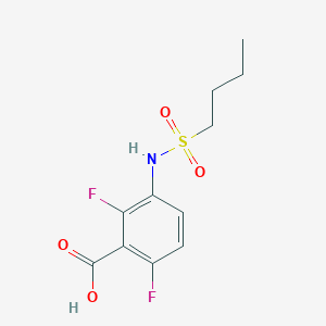 molecular formula C11H13F2NO4S B2635065 3-(Butylsulfonamido)-2,6-difluorobenzoic acid CAS No. 1186194-07-9