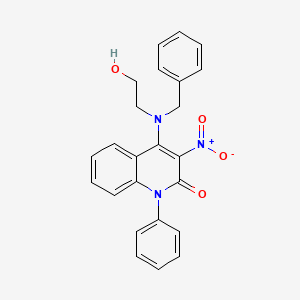 molecular formula C24H21N3O4 B2635067 4-(苄基(2-羟乙基)氨基)-3-硝基-1-苯基喹啉-2(1H)-酮 CAS No. 886160-81-2