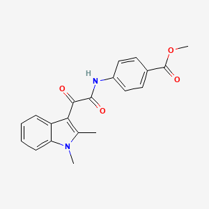 methyl 4-(2-(1,2-dimethyl-1H-indol-3-yl)-2-oxoacetamido)benzoate