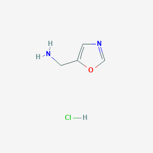 molecular formula C4H7ClN2O B2635076 Oxazol-5-ylmethanamine hydrochloride CAS No. 1196156-45-2; 1375068-54-4; 847491-00-3