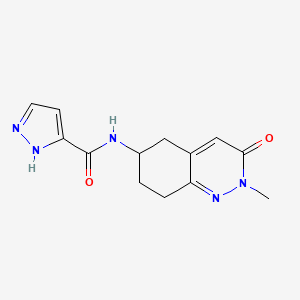 molecular formula C13H15N5O2 B2635077 N-(2-methyl-3-oxo-2,3,5,6,7,8-hexahydrocinnolin-6-yl)-1H-pyrazole-3-carboxamide CAS No. 2034509-76-5