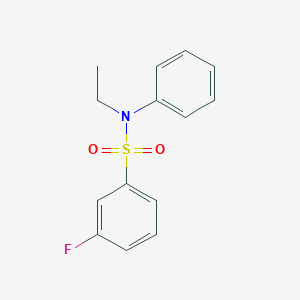 molecular formula C14H14FNO2S B263508 N-ethyl-3-fluoro-N-phenylbenzenesulfonamide 