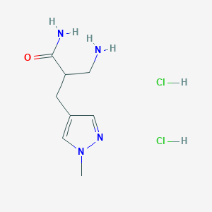 3-amino-2-[(1-methyl-1H-pyrazol-4-yl)methyl]propanamide dihydrochloride