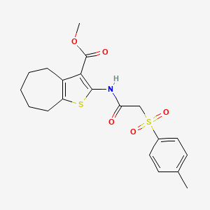 methyl 2-(2-tosylacetamido)-5,6,7,8-tetrahydro-4H-cyclohepta[b]thiophene-3-carboxylate