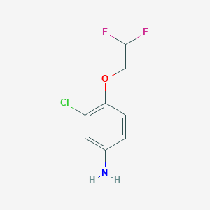 molecular formula C8H8ClF2NO B2635087 3-Chloro-4-(2,2-difluoroethoxy)aniline CAS No. 937606-80-9