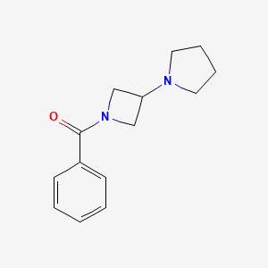 molecular formula C14H18N2O B2635090 苯基(3-(吡咯烷-1-基)氮杂环丁-1-基)甲酮 CAS No. 2310100-16-2