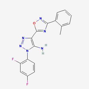 1-(2,4-difluorophenyl)-4-(3-(o-tolyl)-1,2,4-oxadiazol-5-yl)-1H-1,2,3-triazol-5-amine
