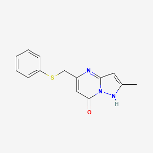 2-Methyl-5-[(phenylsulfanyl)methyl]pyrazolo[1,5-a]pyrimidin-7-ol