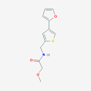 molecular formula C12H13NO3S B2635106 N-[[4-(Furan-2-yl)thiophen-2-yl]methyl]-2-methoxyacetamide CAS No. 2379985-09-6