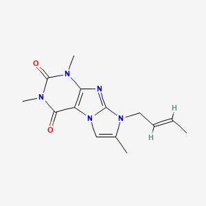 molecular formula C14H17N5O2 B2635112 6-[(E)-but-2-enyl]-2,4,7-trimethylpurino[7,8-a]imidazole-1,3-dione CAS No. 904373-20-2