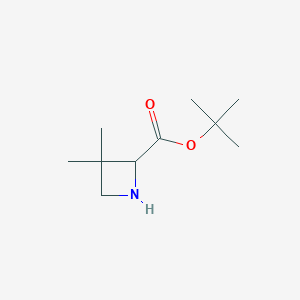 molecular formula C10H19NO2 B2635114 叔丁基 3,3-二甲基氮杂环丁烷-2-羧酸酯 CAS No. 1934372-68-5