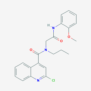 molecular formula C22H22ClN3O3 B2635116 2-[1-(2-chloroquinolin-4-yl)-N-propylformamido]-N-(2-methoxyphenyl)acetamide CAS No. 1147504-88-8