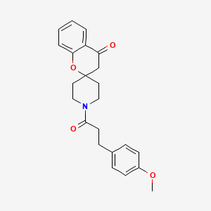 molecular formula C23H25NO4 B2635119 1'-(3-(4-甲氧基苯基)丙酰基)螺[色满-2,4'-哌啶]-4-酮 CAS No. 896334-68-2