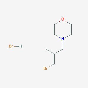 molecular formula C8H17Br2NO B2635126 4-(3-Bromo-2-methylpropyl)morpholine hydrobromide CAS No. 2126177-00-0