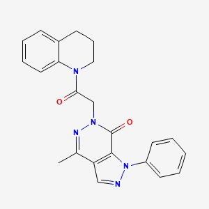 molecular formula C23H21N5O2 B2635127 6-(2-(3,4-dihydroquinolin-1(2H)-yl)-2-oxoethyl)-4-methyl-1-phenyl-1H-pyrazolo[3,4-d]pyridazin-7(6H)-one CAS No. 941914-89-2