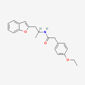 molecular formula C21H23NO3 B2635129 N-(1-(benzofuran-2-yl)propan-2-yl)-2-(4-ethoxyphenyl)acetamide CAS No. 2034419-05-9