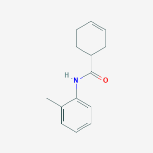 molecular formula C14H17NO B263513 N-(2-methylphenyl)cyclohex-3-ene-1-carboxamide 