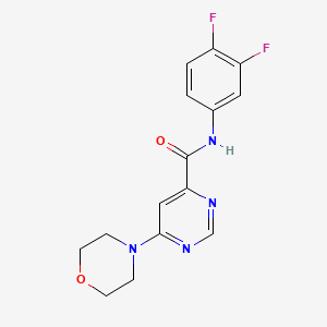 molecular formula C15H14F2N4O2 B2635134 N-(3,4-difluorophenyl)-6-morpholinopyrimidine-4-carboxamide CAS No. 1906091-09-5
