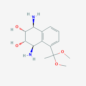 (1R,2S,3R,4S)-1,4-diamino-5-(1,1-dimethoxyethyl)-1,2,3,4-tetrahydronaphthalene-2,3-diol (racemic)