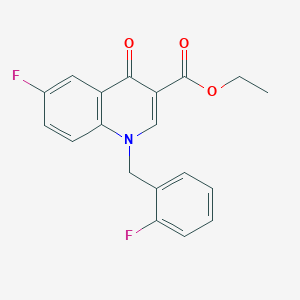 Ethyl 6-fluoro-1-(2-fluorobenzyl)-4-oxo-1,4-dihydroquinoline-3-carboxylate