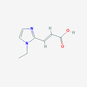 molecular formula C8H10N2O2 B2635149 3-(1-乙基-1H-咪唑-2-基)丙-2-烯酸 CAS No. 1613049-50-5