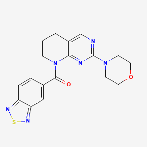 molecular formula C18H18N6O2S B2635151 benzo[c][1,2,5]thiadiazol-5-yl(2-morpholino-6,7-dihydropyrido[2,3-d]pyrimidin-8(5H)-yl)methanone CAS No. 2191214-35-2