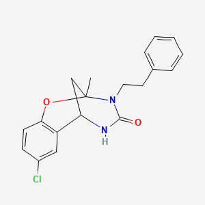 8-chloro-2-methyl-3-phenethyl-5,6-dihydro-2H-2,6-methanobenzo[g][1,3,5]oxadiazocin-4(3H)-one