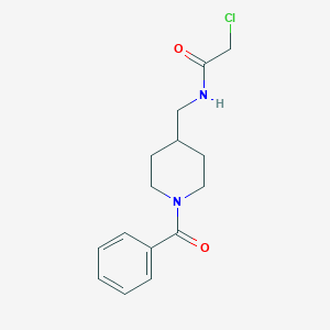 molecular formula C15H19ClN2O2 B2635159 N-[(1-Benzoylpiperidin-4-yl)methyl]-2-chloroacetamide CAS No. 2411309-37-8