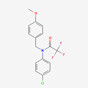 N-(4-chlorophenyl)-2,2,2-trifluoro-N-[(4-methoxyphenyl)methyl]acetamide