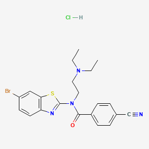 N-(6-bromobenzo[d]thiazol-2-yl)-4-cyano-N-(2-(diethylamino)ethyl)benzamide hydrochloride