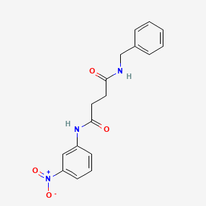 molecular formula C17H17N3O4 B2635174 N-苯甲酰-N'-(3-硝基苯基)丁二酰胺 CAS No. 620543-33-1