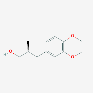 molecular formula C12H16O3 B2635183 (2S)-3-(2,3-Dihydro-1,4-benzodioxin-6-yl)-2-methylpropan-1-ol CAS No. 2248197-96-6