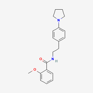molecular formula C20H24N2O2 B2635205 2-methoxy-N-(4-(pyrrolidin-1-yl)phenethyl)benzamide CAS No. 953168-48-4
