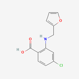 molecular formula C12H10ClNO3 B2635211 4-Chloro-2-(furan-2-ylmethylamino)benzoic acid CAS No. 74793-12-7