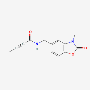 N-[(3-Methyl-2-oxo-1,3-benzoxazol-5-yl)methyl]but-2-ynamide