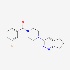 molecular formula C19H21BrN4O B2635219 (5-bromo-2-methylphenyl)(4-(6,7-dihydro-5H-cyclopenta[c]pyridazin-3-yl)piperazin-1-yl)methanone CAS No. 2034565-93-8