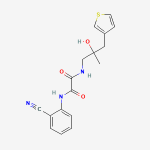 molecular formula C17H17N3O3S B2635226 N'-(2-cyanophenyl)-N-{2-hydroxy-2-[(thiophen-3-yl)methyl]propyl}ethanediamide CAS No. 2097890-25-8