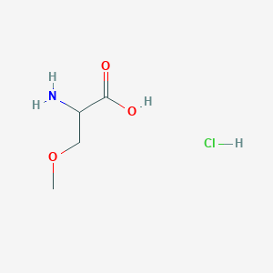 molecular formula C4H10ClNO3 B2635234 2-Amino-3-methoxypropanoic acid hydrochloride CAS No. 19794-53-7; 2133496-72-5; 336100-47-1; 86118-10-7