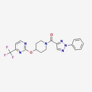 (2-Phenyltriazol-4-yl)-[4-[4-(trifluoromethyl)pyrimidin-2-yl]oxypiperidin-1-yl]methanone
