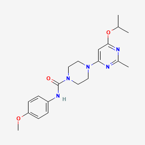 molecular formula C20H27N5O3 B2635245 4-(6-isopropoxy-2-methylpyrimidin-4-yl)-N-(4-methoxyphenyl)piperazine-1-carboxamide CAS No. 946372-78-7