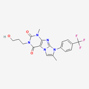 2-(3-Hydroxypropyl)-4,7-dimethyl-6-[4-(trifluoromethyl)phenyl]purino[7,8-a]imidazole-1,3-dione