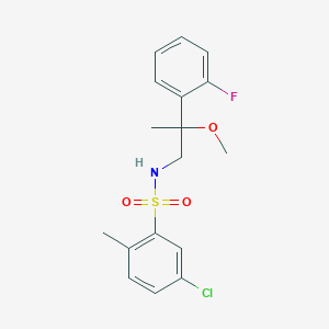 5-chloro-N-(2-(2-fluorophenyl)-2-methoxypropyl)-2-methylbenzenesulfonamide