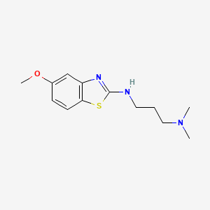 molecular formula C13H19N3OS B2635258 N-[3-(dimethylamino)propyl]-5-methoxy-1,3-benzothiazol-2-amine CAS No. 1207047-65-1