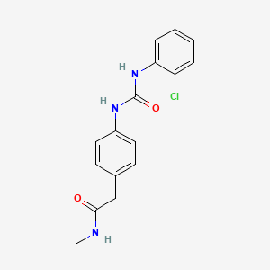 molecular formula C16H16ClN3O2 B2635259 2-(4-(3-(2-氯苯基)脲基)苯基)-N-甲基乙酰胺 CAS No. 1208647-36-2